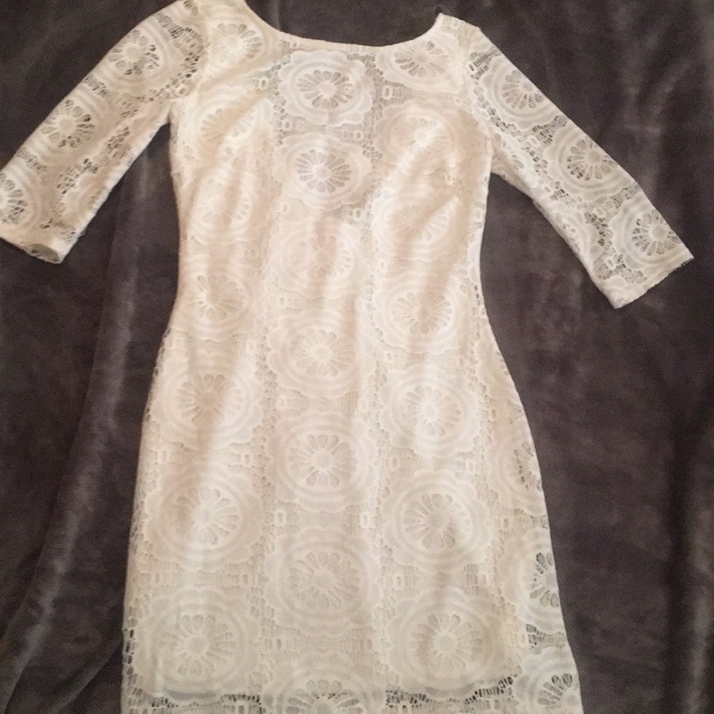 Ivory crochet dress